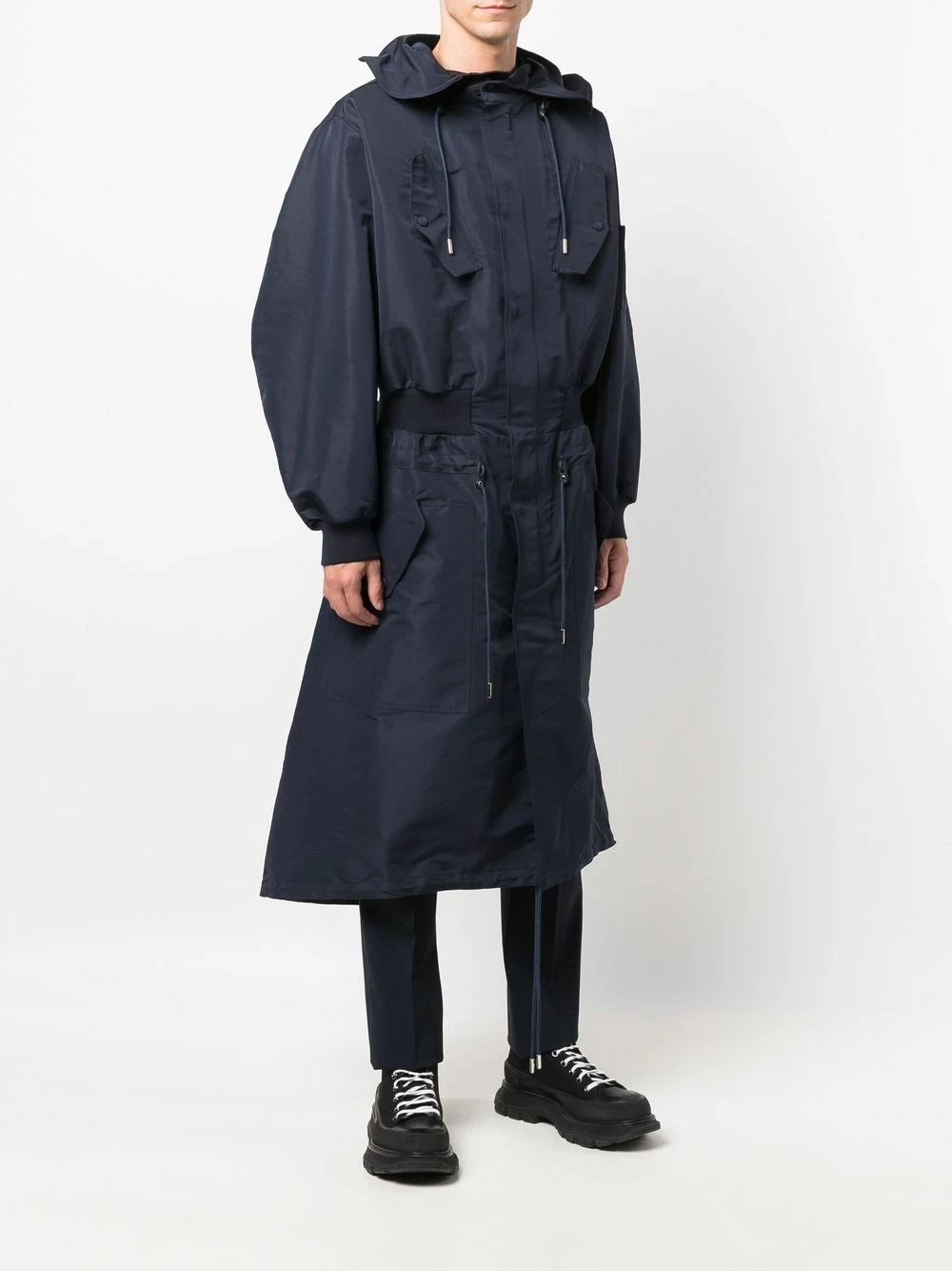 Alexander McQueen Hooded hybrid bomber rain jacket 3 Alexander McQueen hooded hybrid bomber rain jacket