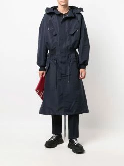 Alexander McQueen hooded hybrid bomber rain jacket
