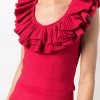 Alexander McQueen ruffle sleeveless knit top