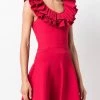 Alexander McQueen ruffle sleeveless knit top
