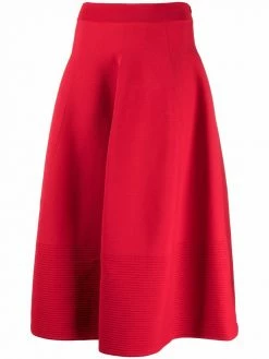 Alexander McQueen ribbed detailing full midi skirt