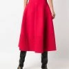 Alexander McQueen ribbed detailing full midi skirt