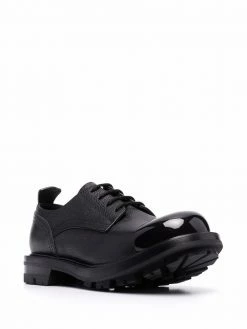 Alexander McQueen metallised-toecap lace-up shoes
