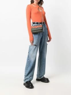 Alexander McQueen skull detail logo bag