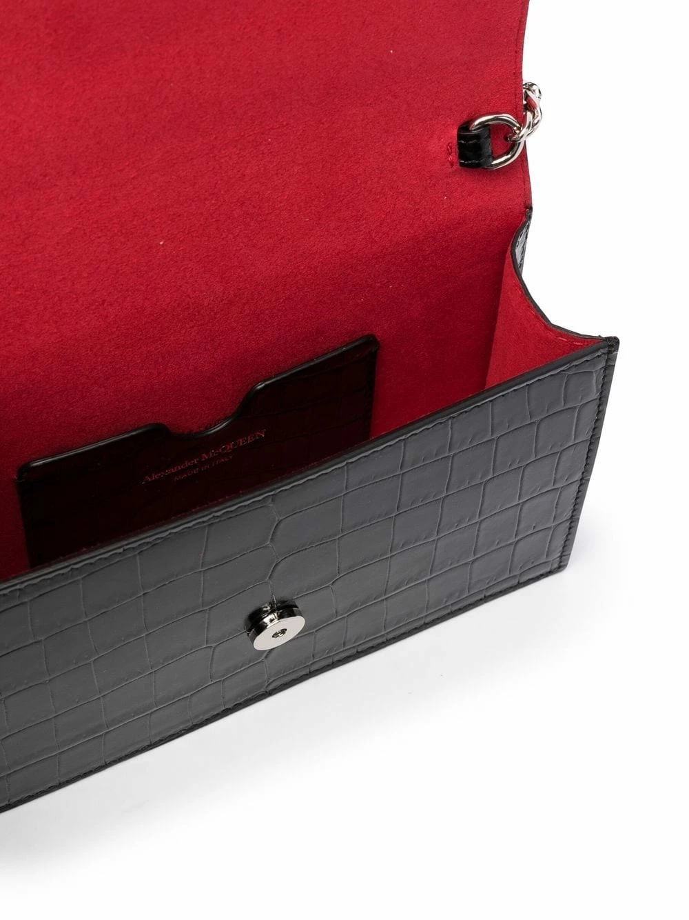 Alexander McQueen Crocodile effect leather bag 5 Alexander McQueen crocodile-effect leather bag