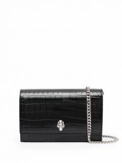 Alexander McQueen crocodile-effect leather bag