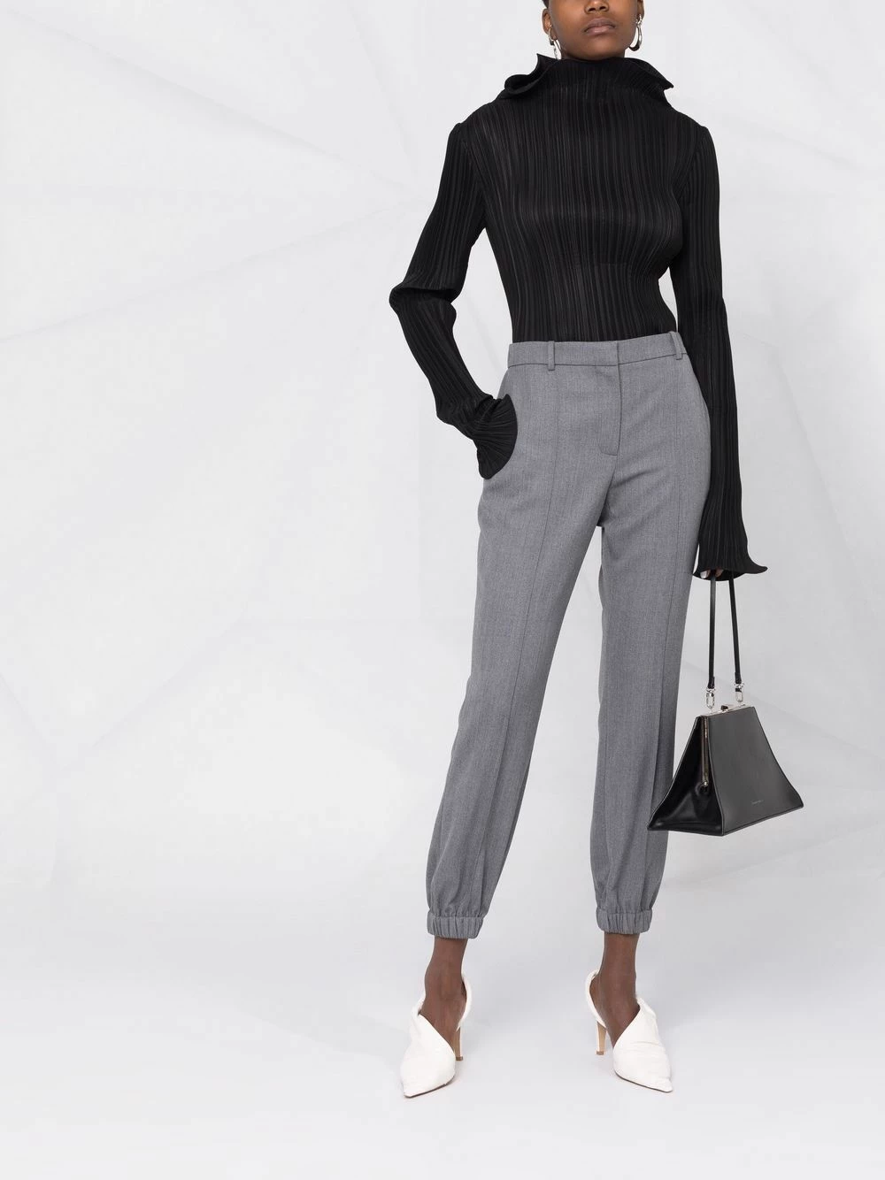 Alexander McQueen Slim fit gathered ankle trousers 2 Alexander McQueen slim-fit gathered-ankle trousers