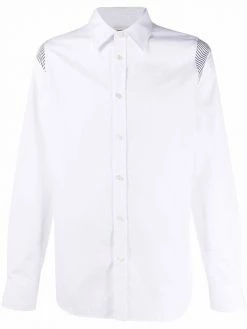 Alexander McQueen stripe insert button-front shirt