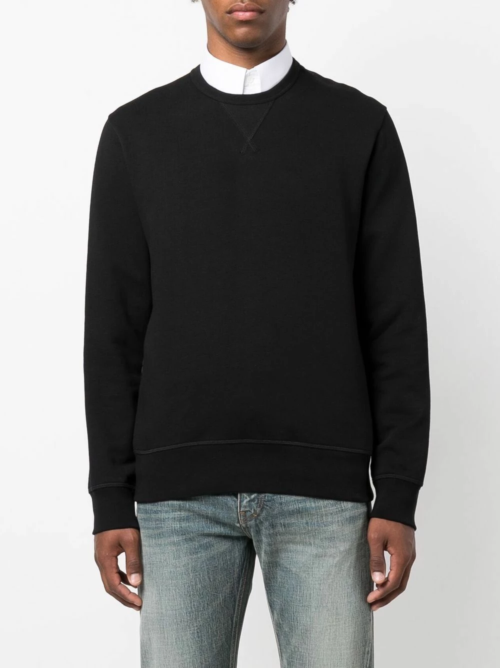 Alexander McQueen Jacquard logo panelled jumper 3 Alexander McQueen jacquard-logo panelled jumper