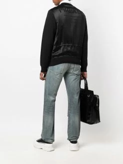 Alexander McQueen jacquard-logo panelled jumper