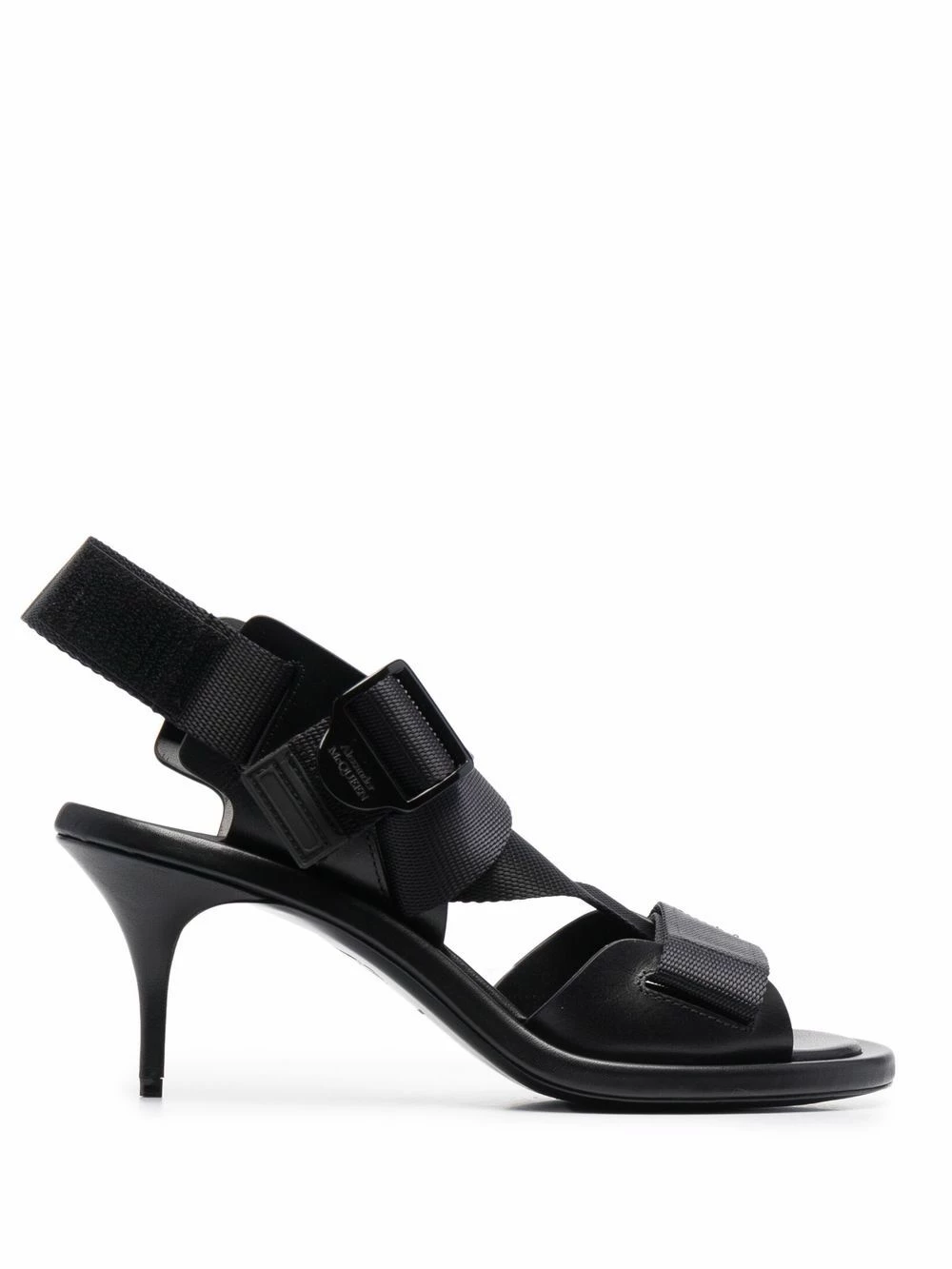 Alexander McQueen Slingback buckled leather sandals 1 Alexander McQueen slingback buckled leather sandals