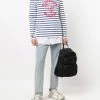 Alexander McQueen logo-print striped jumper