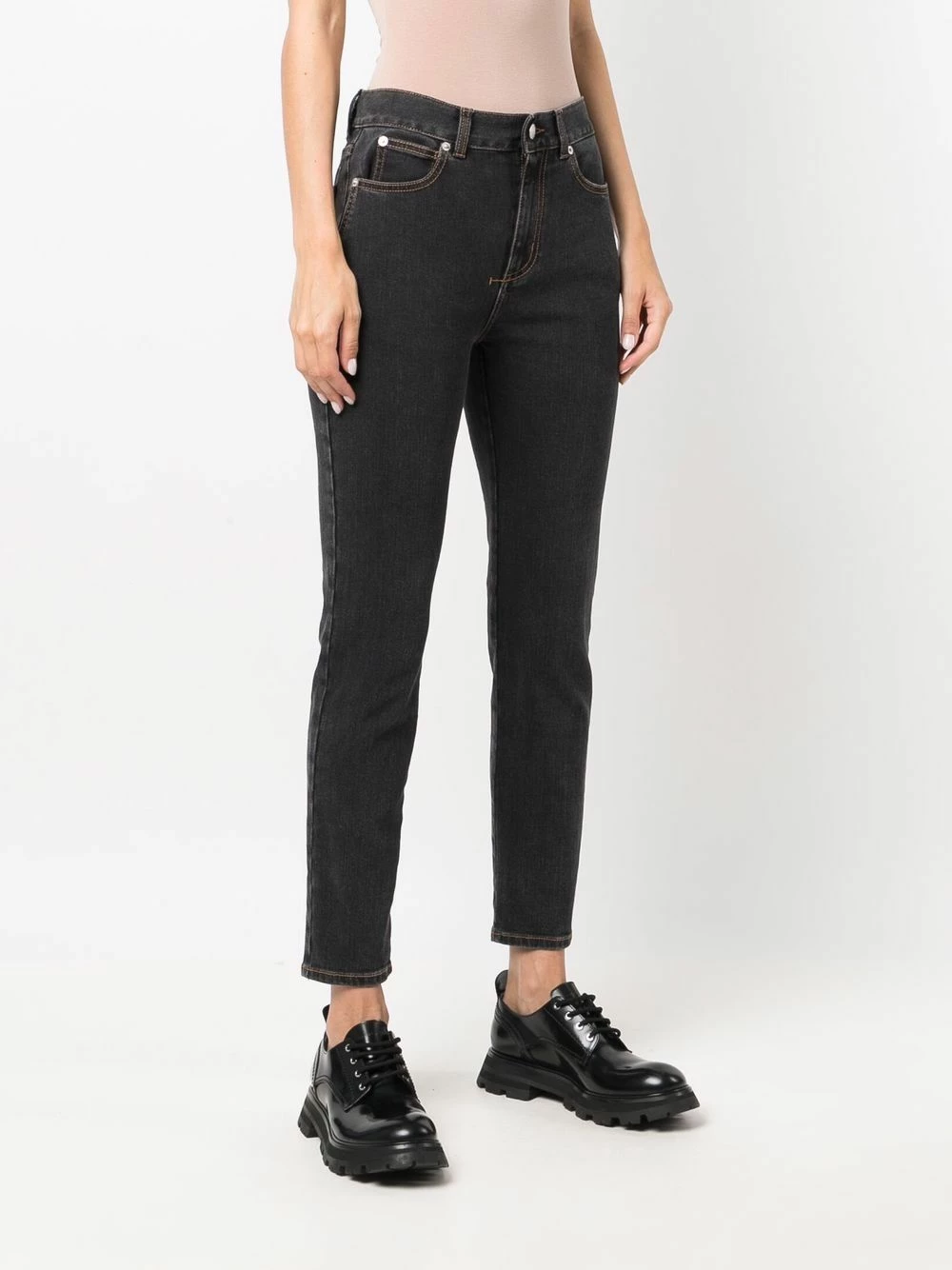 Alexander McQueen Contrast stitch skinny jeans 3 Alexander McQueen contrast stitch skinny jeans