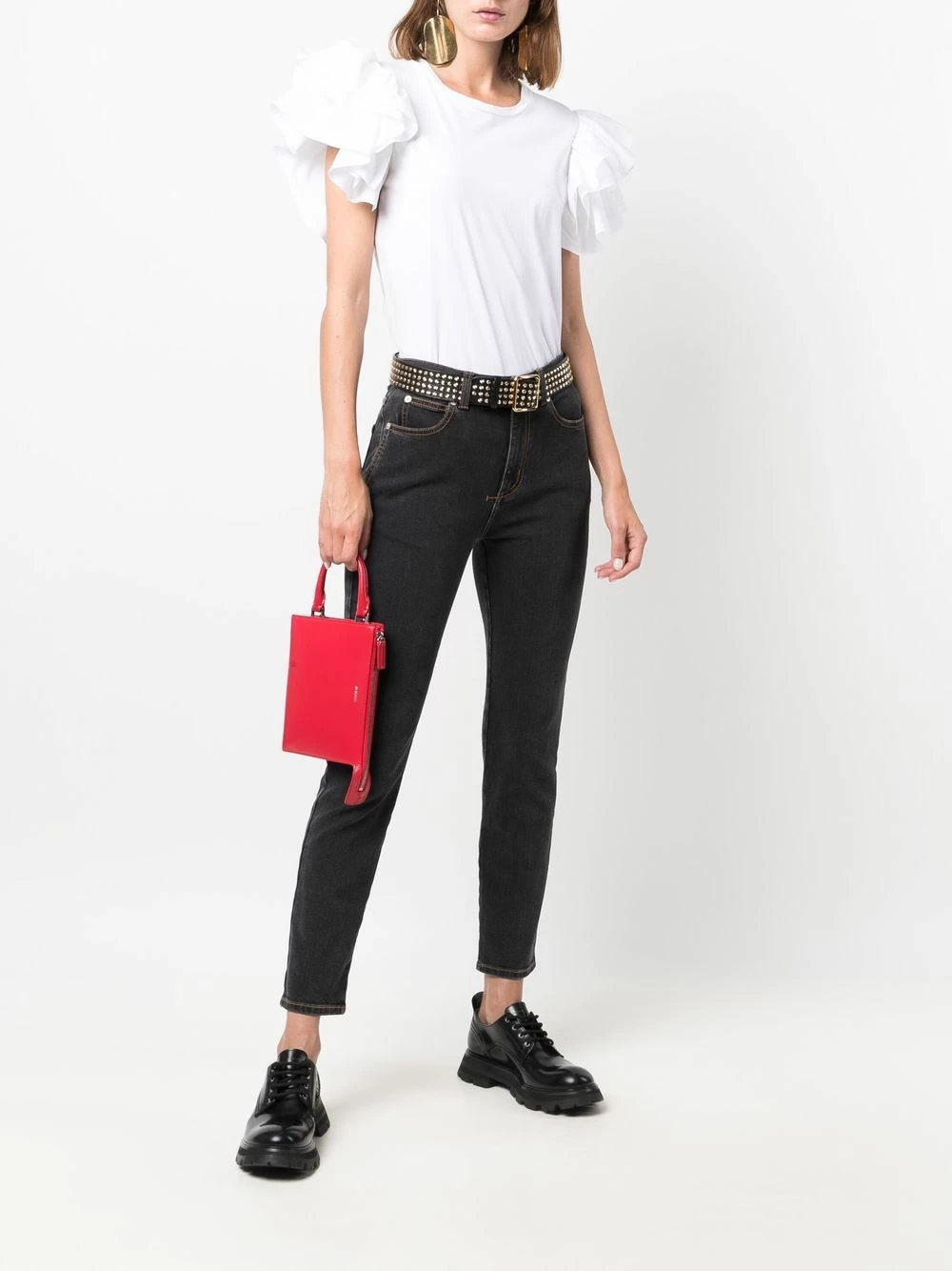 Alexander McQueen Contrast stitch skinny jeans 2 Alexander McQueen contrast stitch skinny jeans