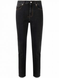 Alexander McQueen contrast stitch skinny jeans