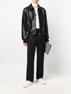 Alexander McQueen leather bomber jacket