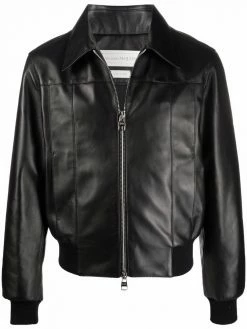 Alexander McQueen leather bomber jacket