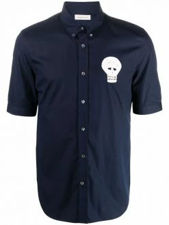 Alexander McQueen skull-motif button-down shirt