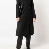 Alexander McQueen Logo print mid length coat 8 Alexander McQueen logo-print mid-length coat