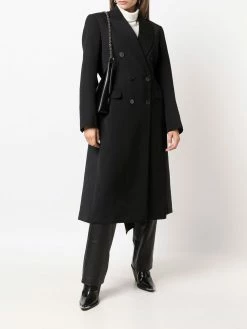 Alexander McQueen logo-print mid-length coat