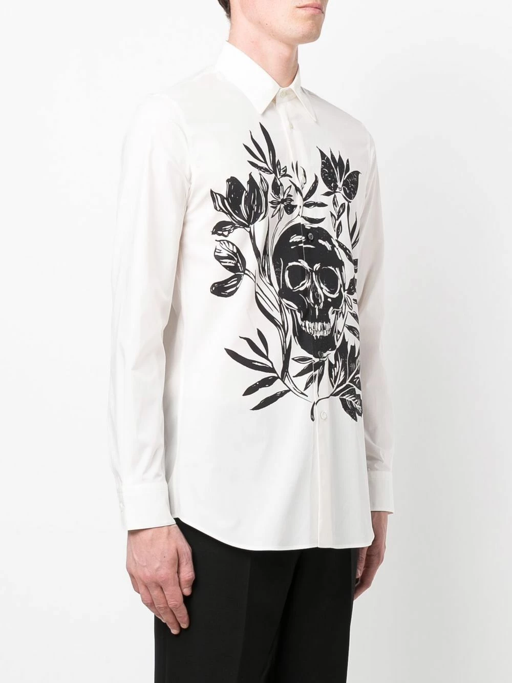 Alexander McQueen Skull print cotton shirt 3 Alexander McQueen skull-print cotton shirt