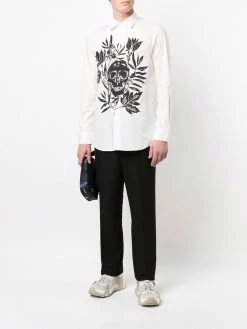 Alexander McQueen skull-print cotton shirt
