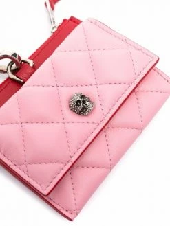 Alexander McQueen skull-embellished diamond quilted purse