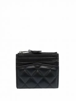 Alexander McQueen skull-charm quilted wallet