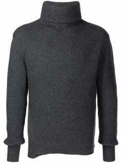 Alexander McQueen asymmetric turtleneck wool jumper