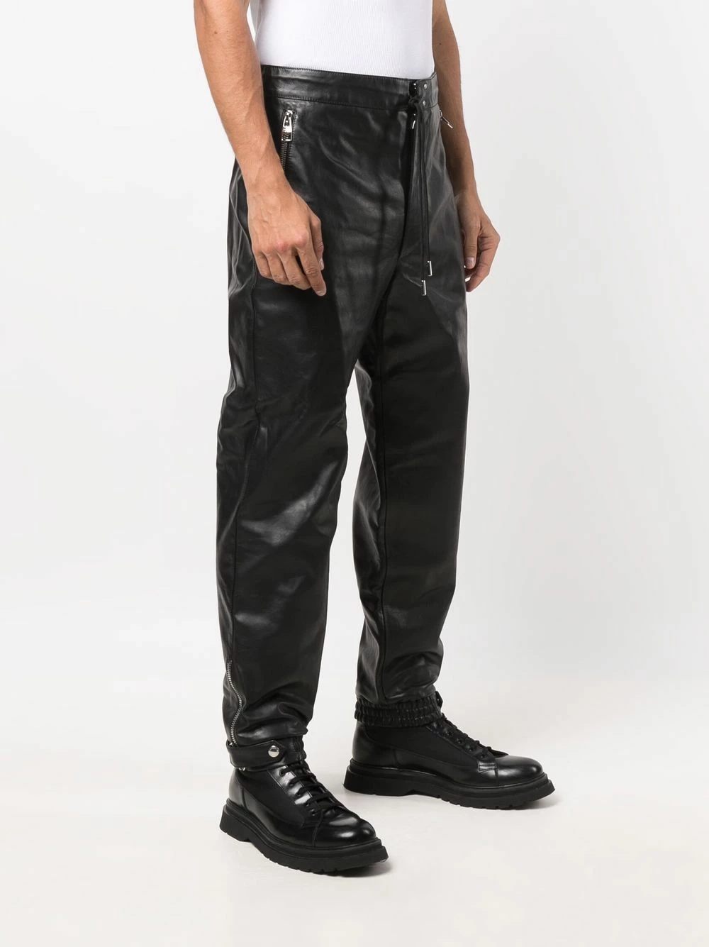 Alexander McQueen Leather track pants 3 Alexander McQueen leather track pants