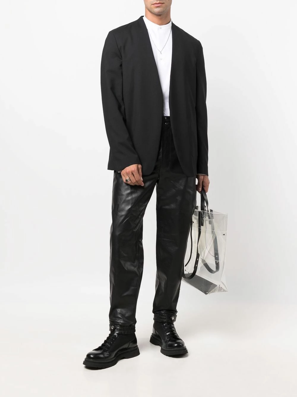 Alexander McQueen Leather track pants 2 Alexander McQueen leather track pants