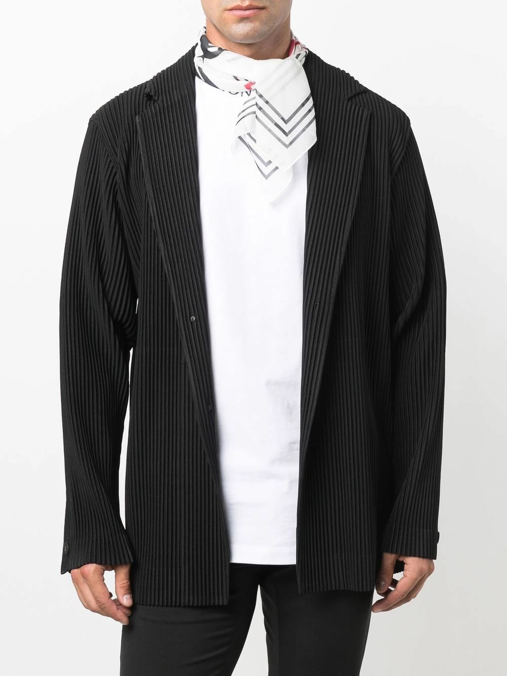 Alexander McQueen Logo print silk blend scarf 2 Alexander McQueen logo-print silk-blend scarf