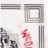 Alexander McQueen logo-print silk-blend scarf