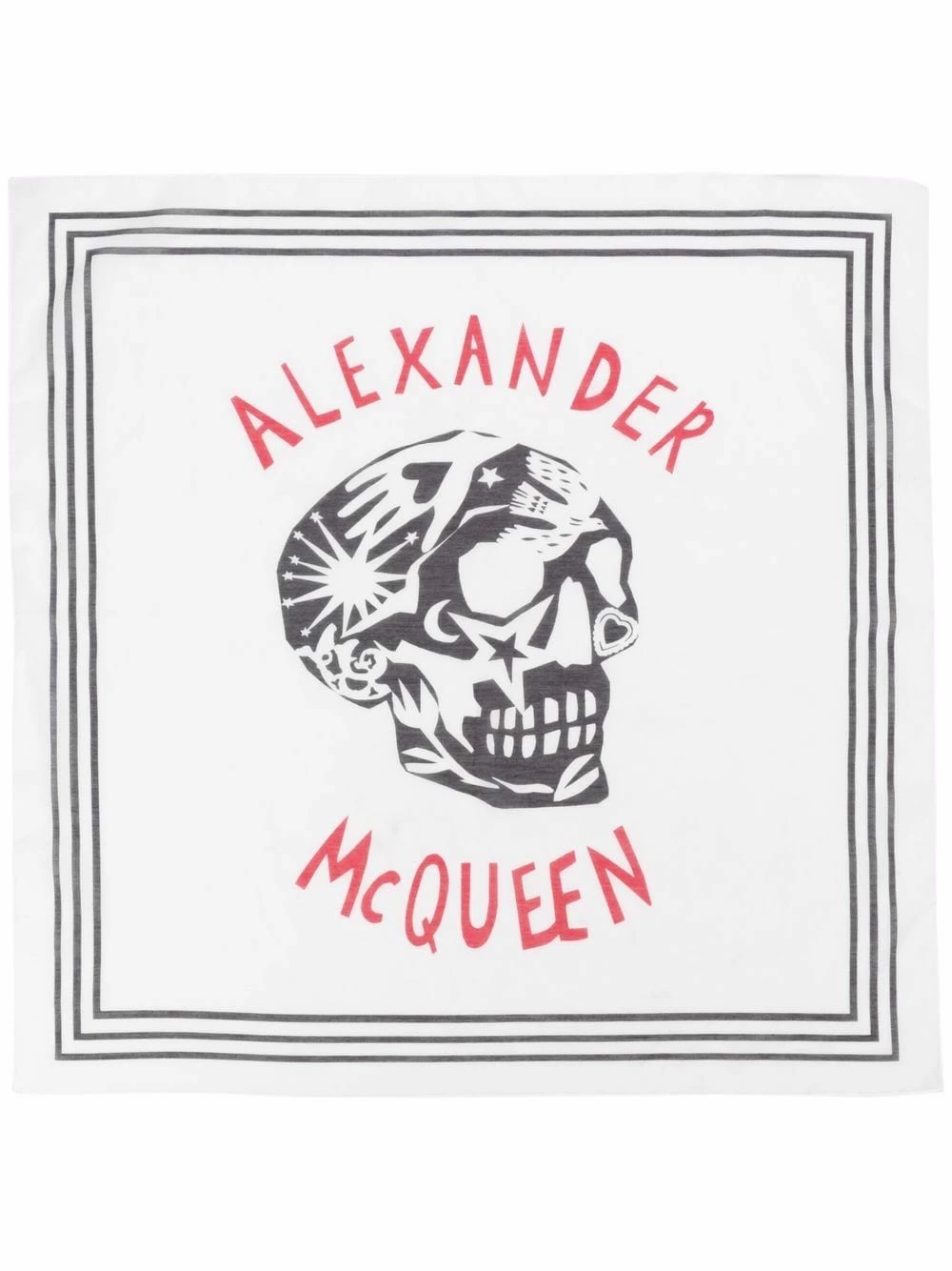 Alexander McQueen Logo print silk blend scarf 3 Alexander McQueen logo-print silk-blend scarf
