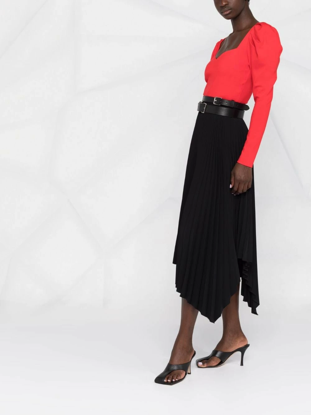 Alexander McQueen Ruched sweetheart neck bodysuit 6 Alexander McQueen ruched sweetheart-neck bodysuit