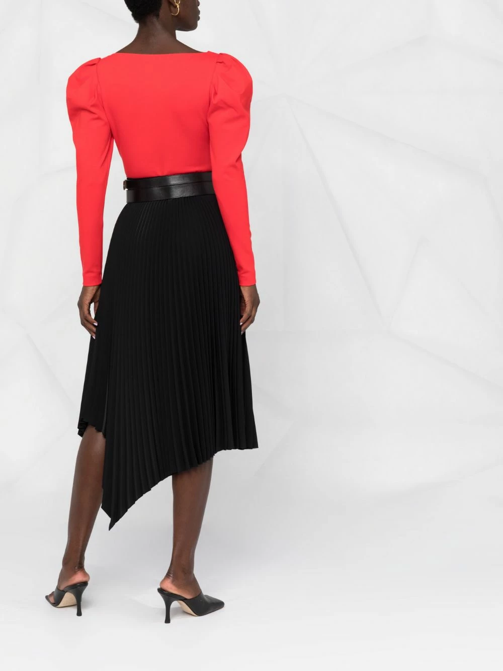 Alexander McQueen Ruched sweetheart neck bodysuit 4 Alexander McQueen ruched sweetheart-neck bodysuit