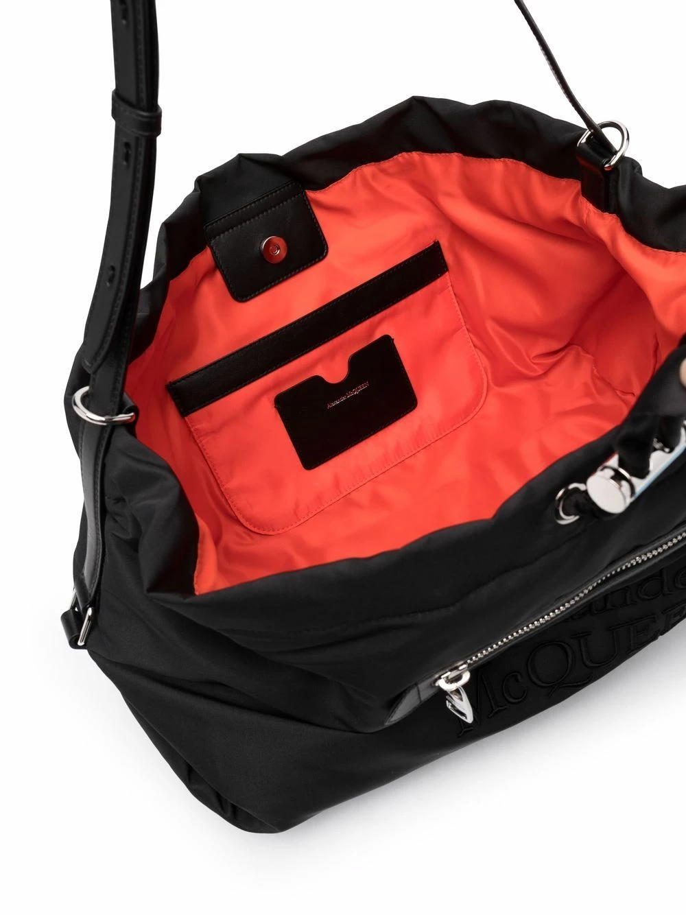 Alexander McQueen Large logo embroidered shoulder bag 5 Alexander McQueen large logo-embroidered shoulder bag