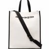 Alexander McQueen logo-embroidered tote bag