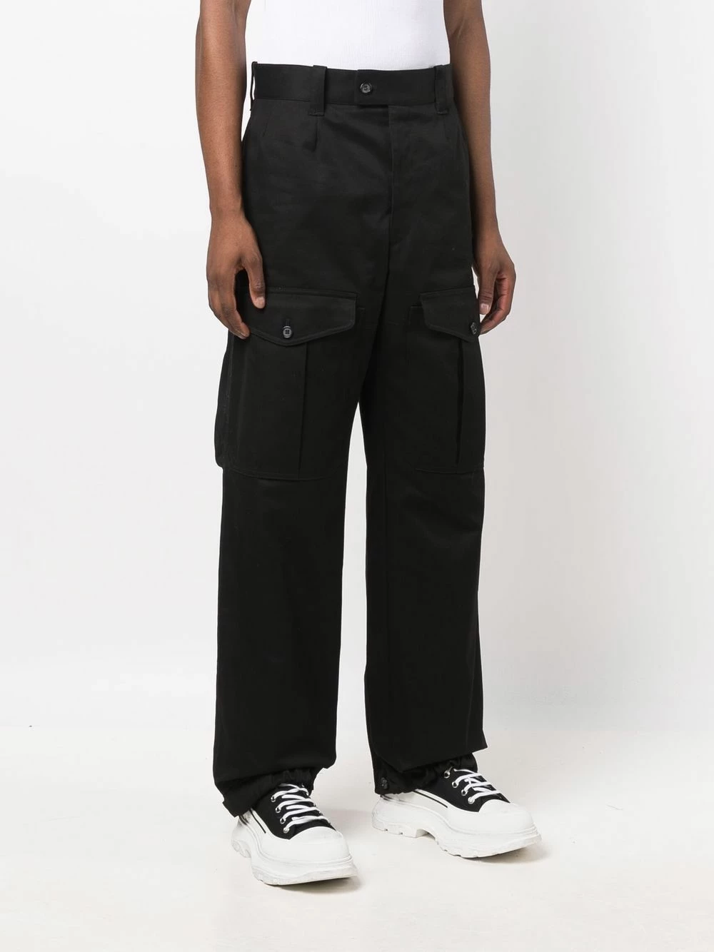 Alexander McQueen Flap pocket cotton trousers 3 Alexander McQueen flap-pocket cotton trousers