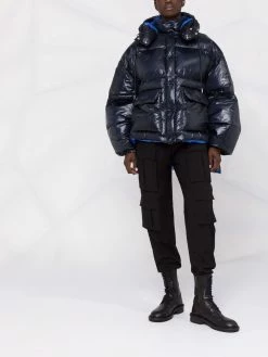 Alexander McQueen padded high-low coat