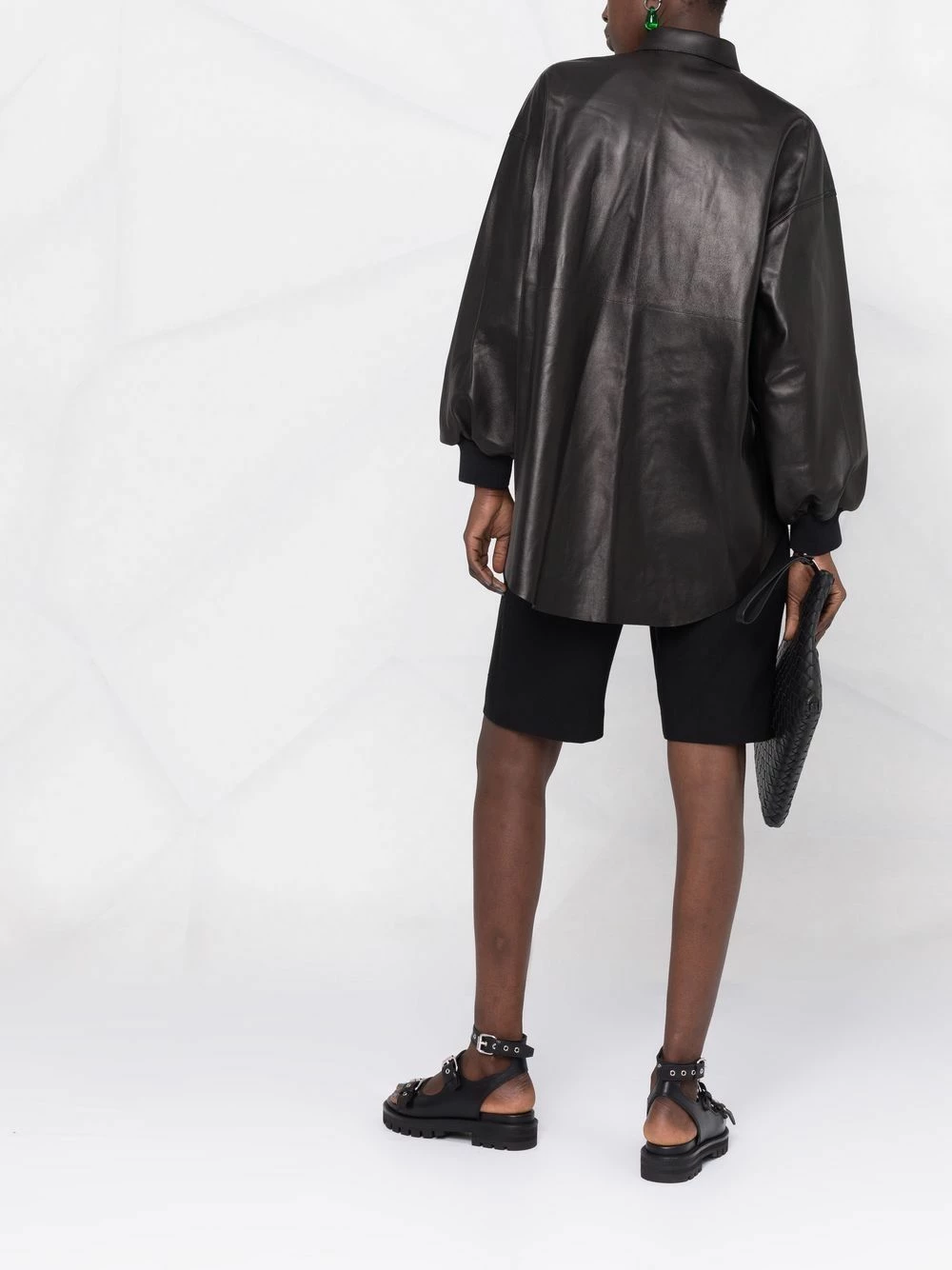 Alexander McQueen Loose fit leather shirt 4 Alexander McQueen loose fit leather shirt