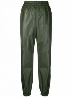 Alexander McQueen elasticated leather joggers