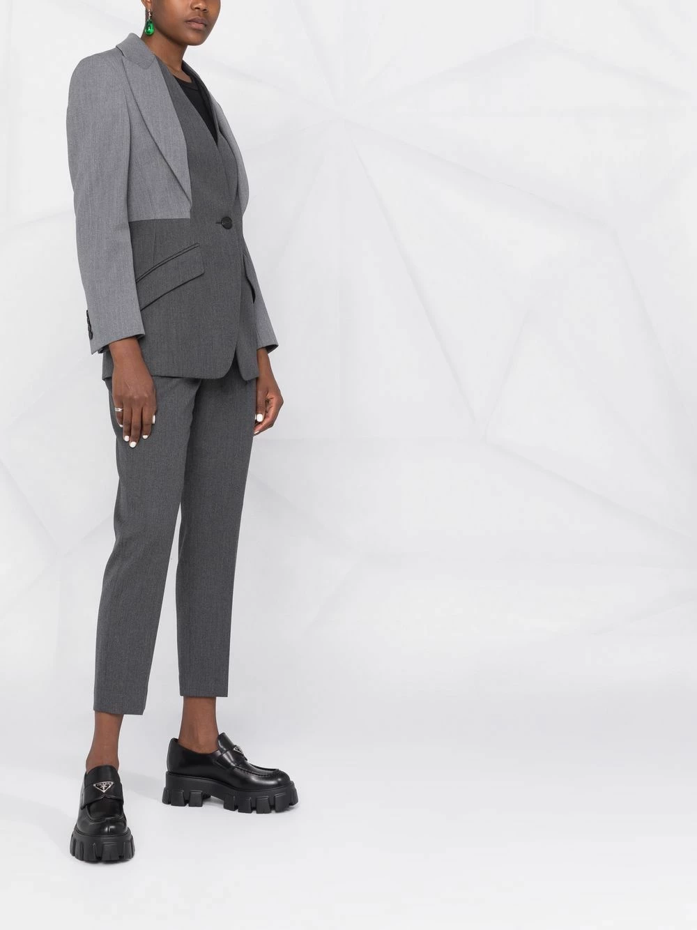 Alexander McQueen Layered single breasted jacket 4 Alexander McQueen layered single-breasted jacket