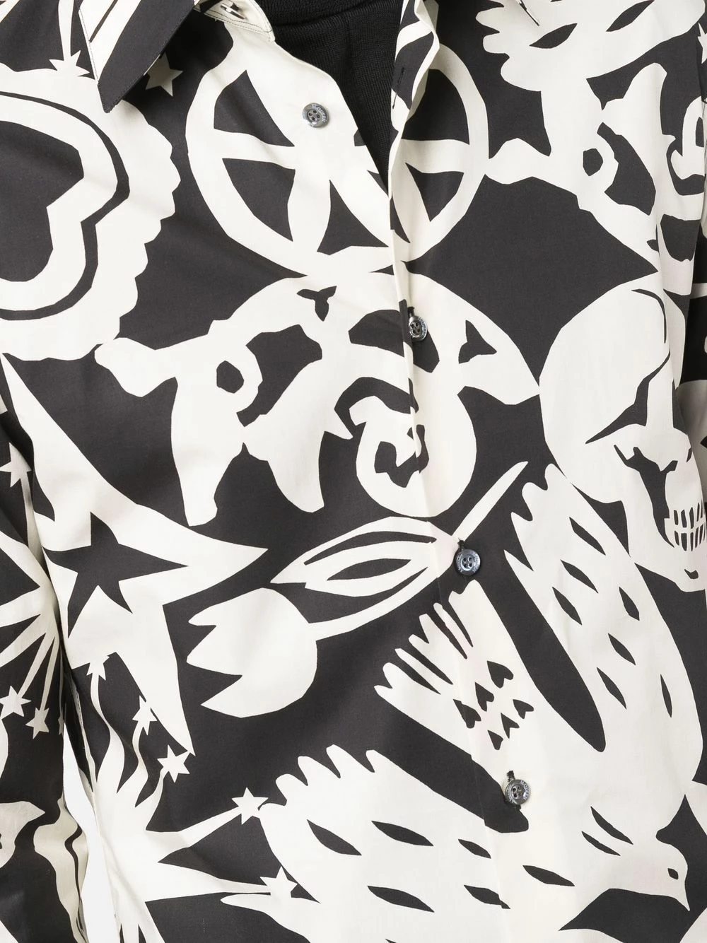 Alexander McQueen Papercut print long sleeve shirt 5 Alexander McQueen Papercut-print long-sleeve shirt