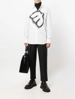 Alexander McQueen Dove Lace-print shirt