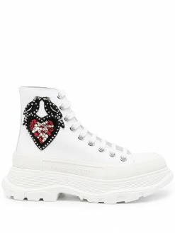 Alexander McQueen Tread Slick embellished boots