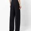 Alexander McQueen pressed-crease high-waisted palazzo trousers