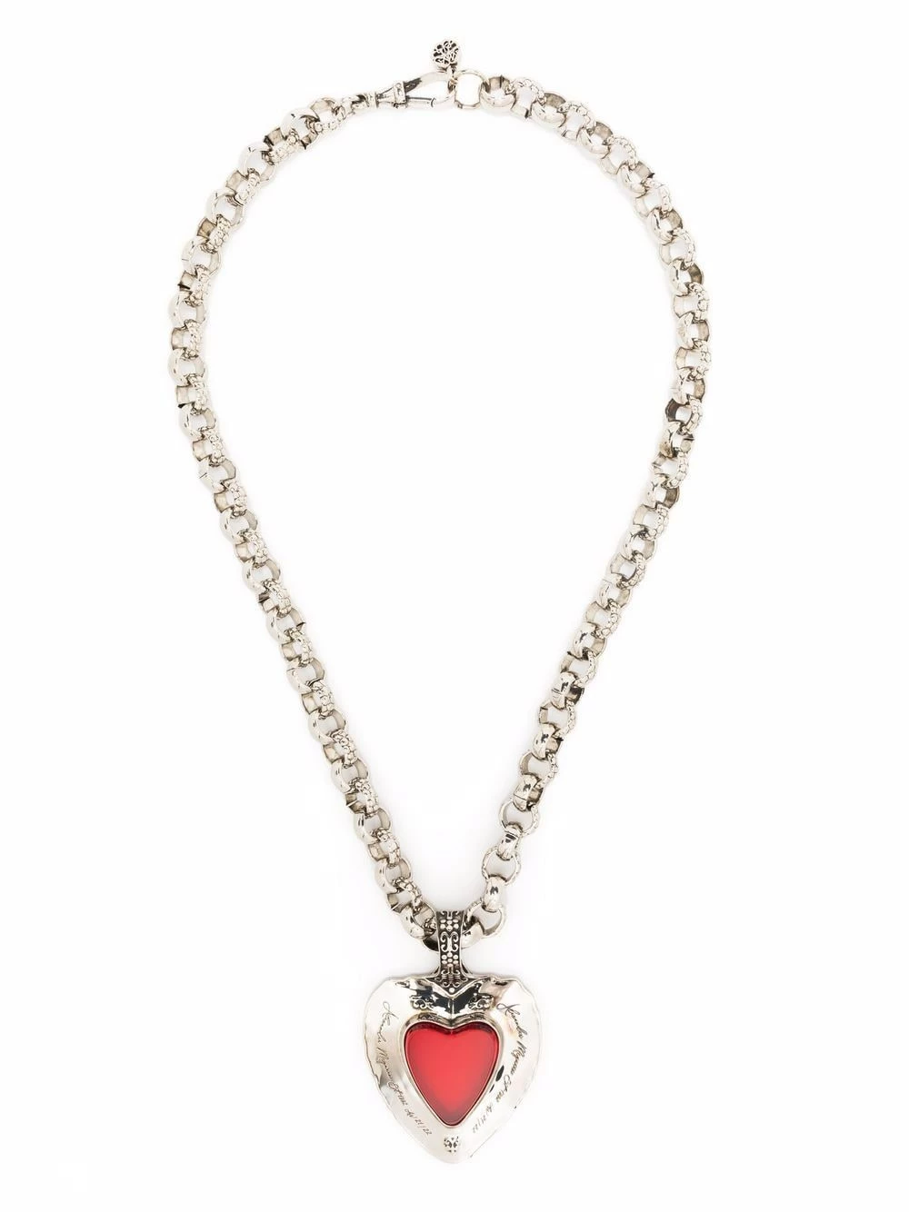 Alexander McQueen Heart pendant chain necklace 3 Alexander McQueen heart pendant chain necklace