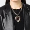 Alexander McQueen Heart pendant chain necklace 4 Alexander McQueen heart pendant chain necklace