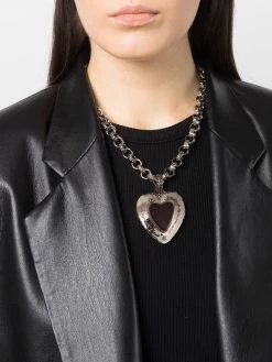 Alexander McQueen heart pendant chain necklace